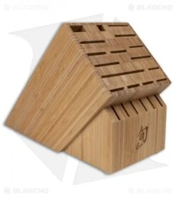 Shun 22-Slot Angled Kitchen Knife Bamboo Block - DM0832