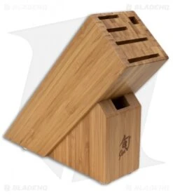 Shun 6-Slot Bamboo Slimline Wood Kitchen Block (DM0845)