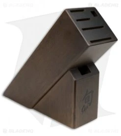 Shun 6-Slot Bamboo Slimline Dark Wood Kitchen Block ( DM0846)