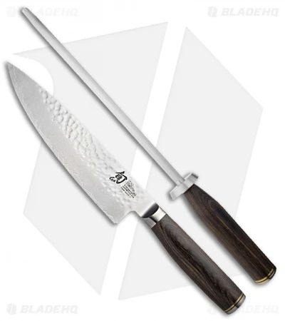 Shun Premier 3-Piece Build-A-Block Kitchen Knife Bamboo Block Set Pakkawood